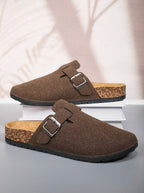 Sabot en cuir Suède Boston fermé | Belmont Cacao Intense