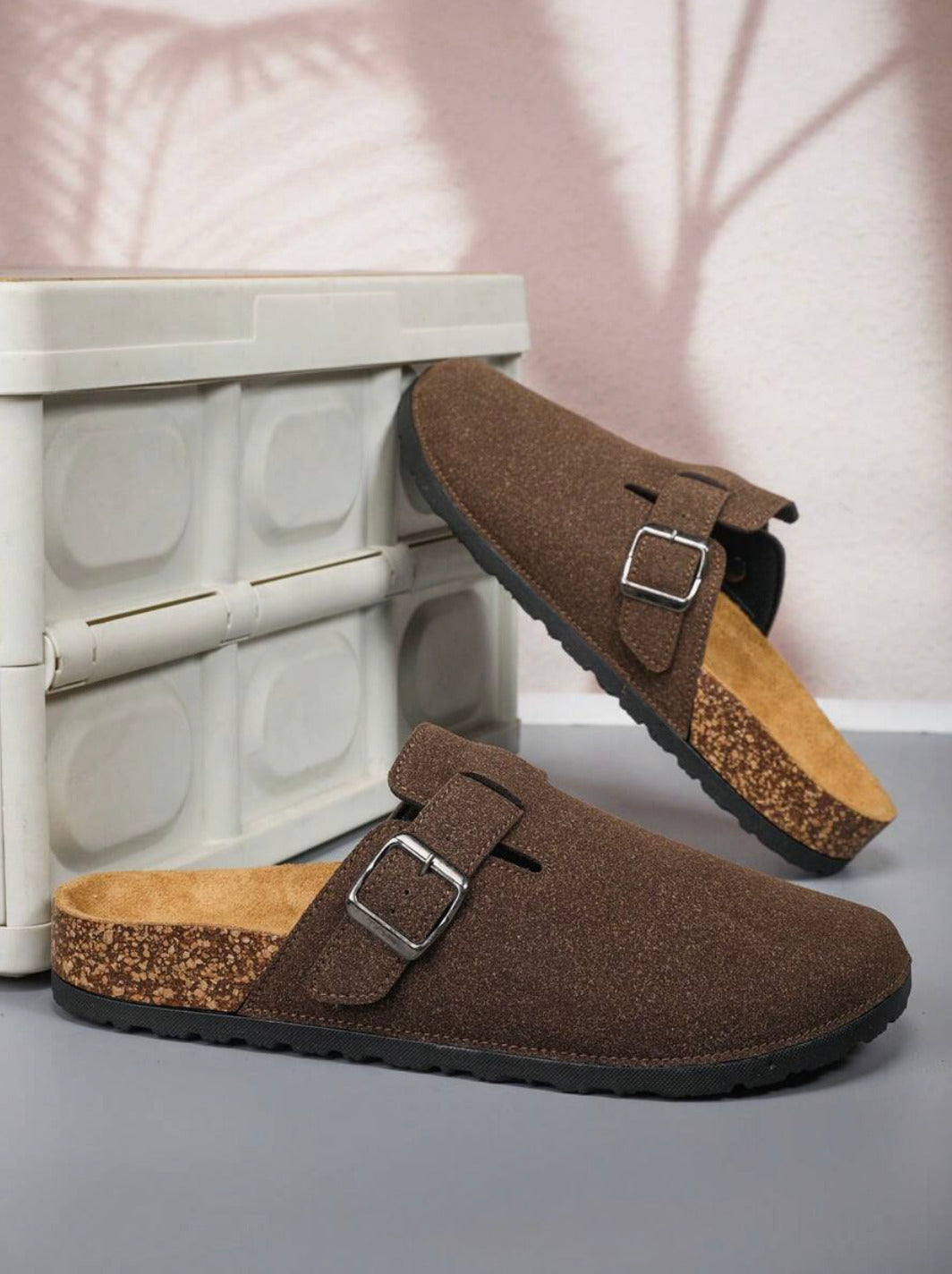 Sabot en cuir Suède Boston fermé | Belmont Cacao Intense