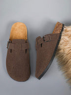 Sabot en cuir Suède Boston fermé | Belmont Cacao Intense