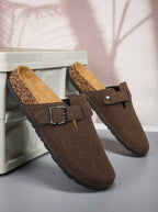 Sabot en cuir Suède Boston fermé | Belmont Cacao Intense