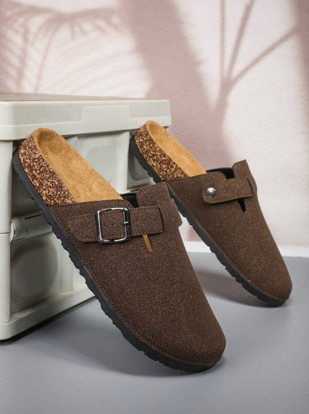 Sabot en cuir Suède Boston fermé | Belmont Cacao Intense