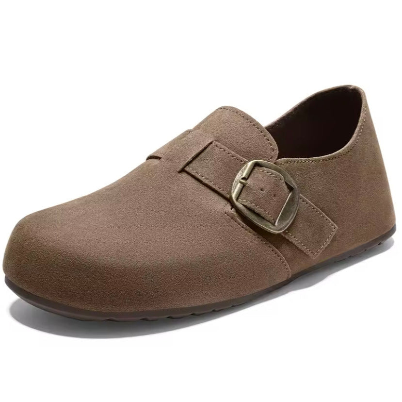 Sabot pour femme en cuir Suède Hudson fermé | Khaki