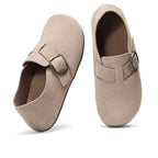 Sabot pour femme en cuir Suède Hudson fermé | Beige