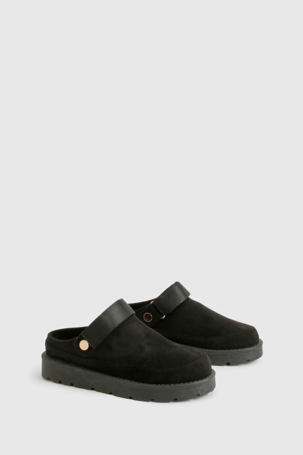 Sabot en cuir Suède Oslo Premium fermé | Sépia Noir
