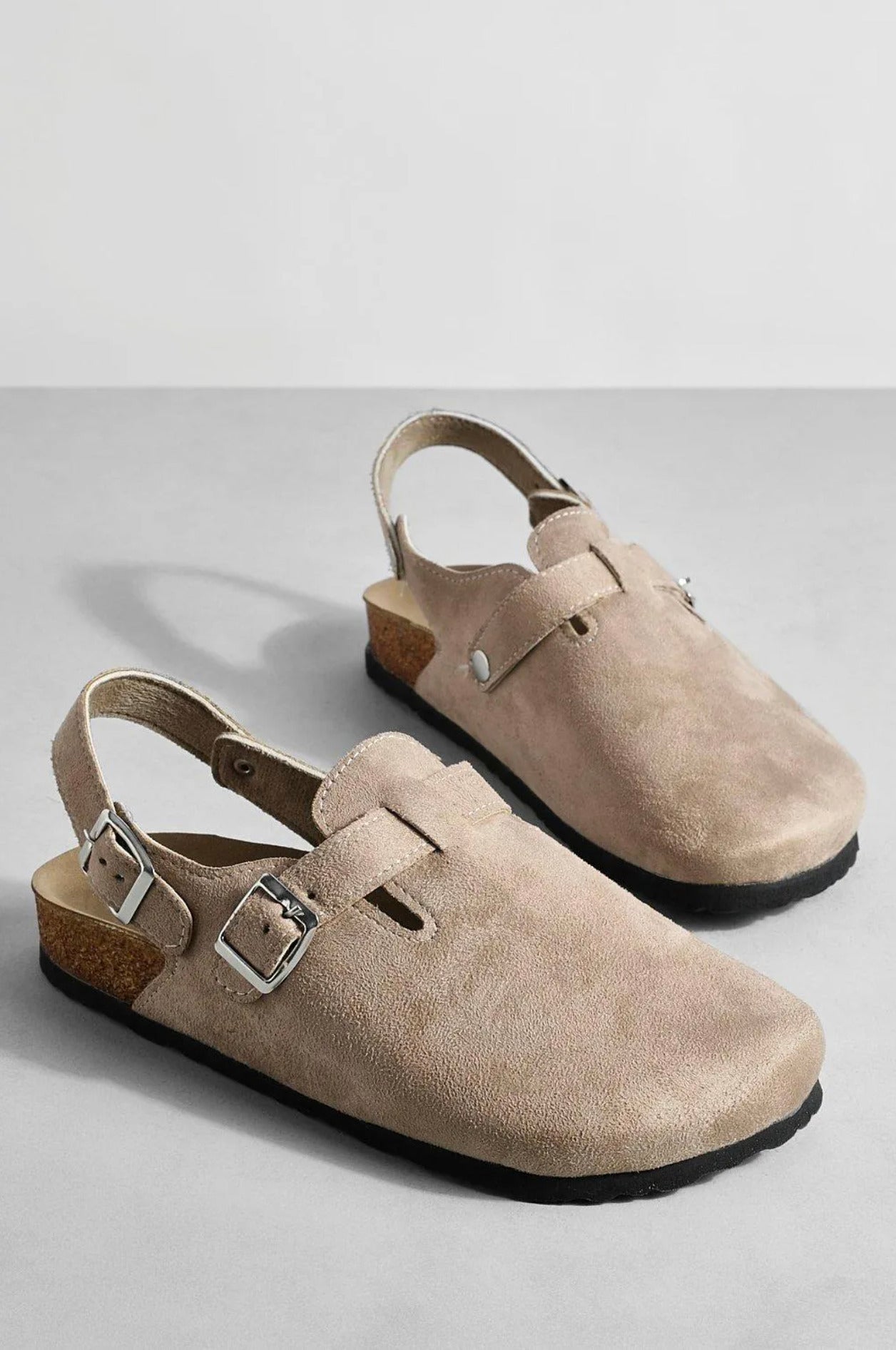 Sabot en cuir Suède Oslo fermé | Mocha