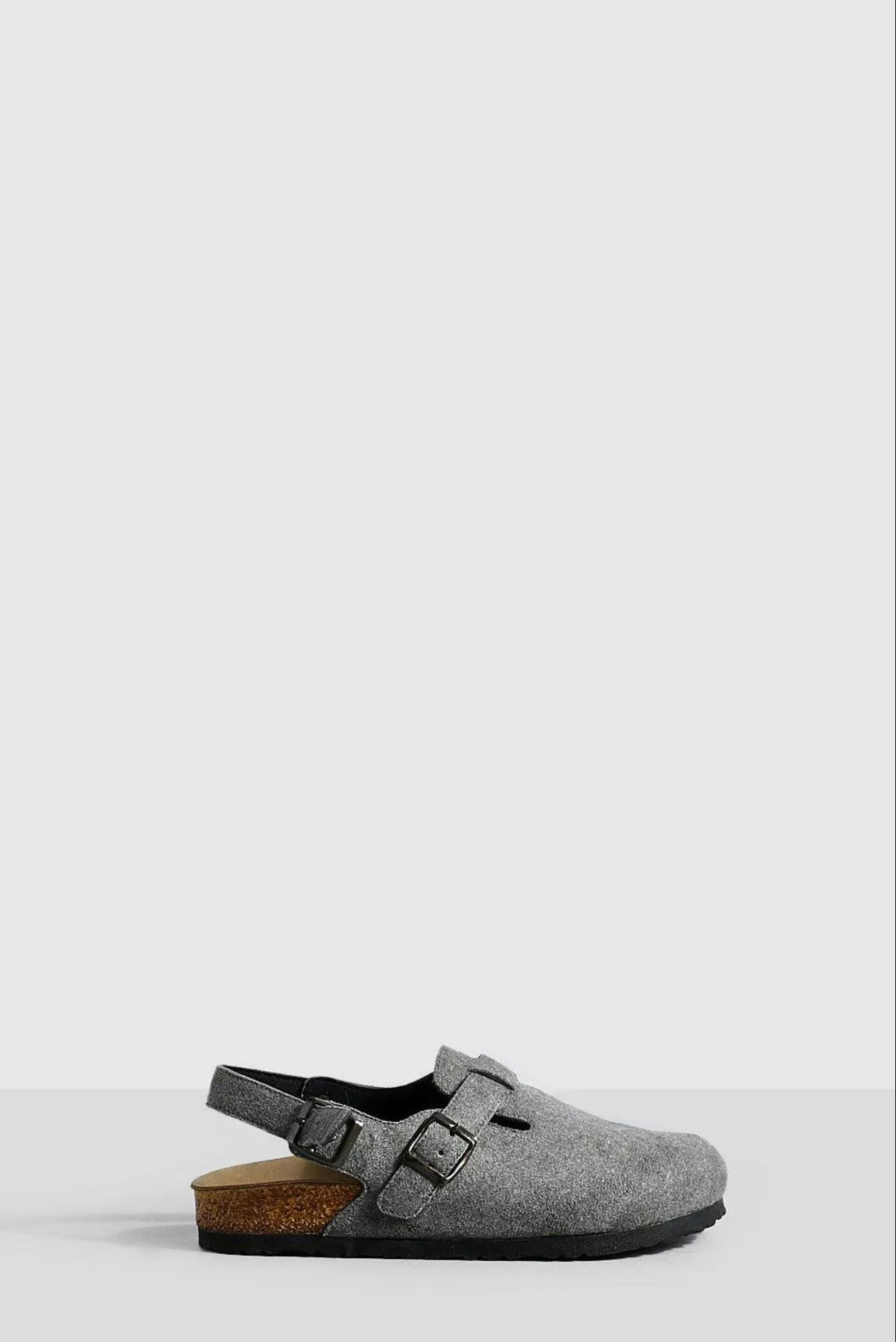 Sabot en cuir Suède Oslo fermé | Gris Taupe