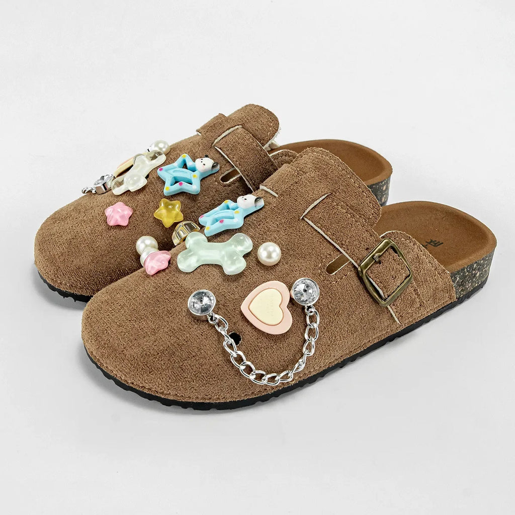 Sabot Suède pour femme en cuir | Khaki