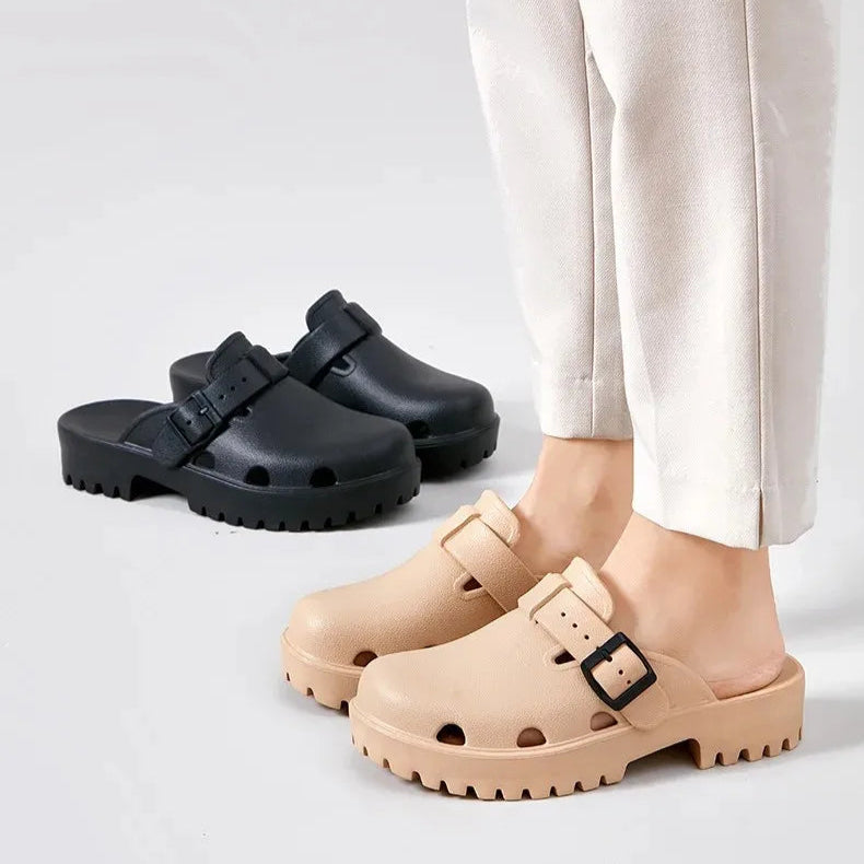 Sabot pour femme à Talon léger| Khaki