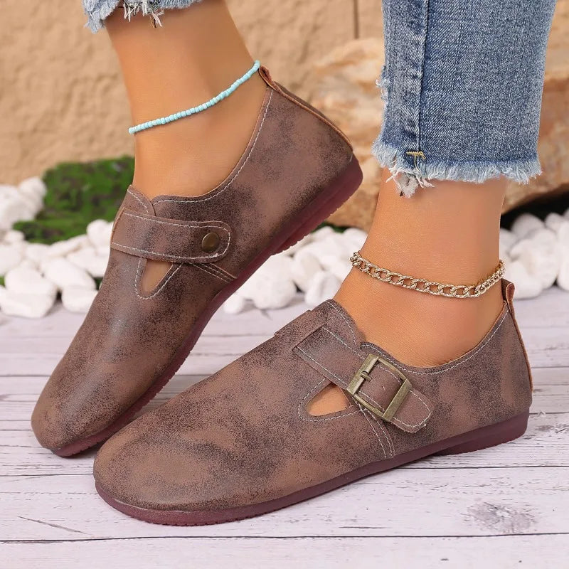 Sabot pour femme en cuir Suède Boston Lorne fermé | Marron