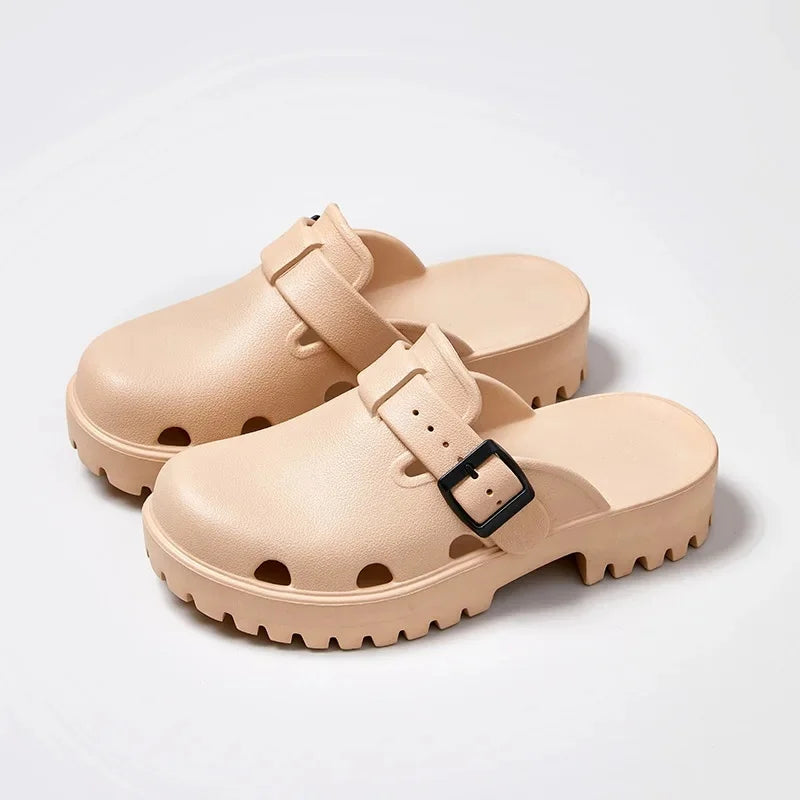Sabot pour femme à Talon léger| Khaki