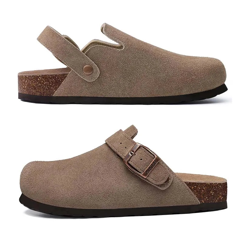Sabot en cuir Suède Oslo fermé | Marron