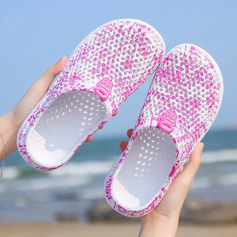Sabot de Plage pour femme | Paillette Rose