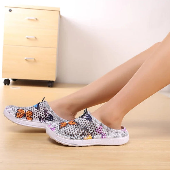 Sabot de Plage pour femme | Papillon Gris