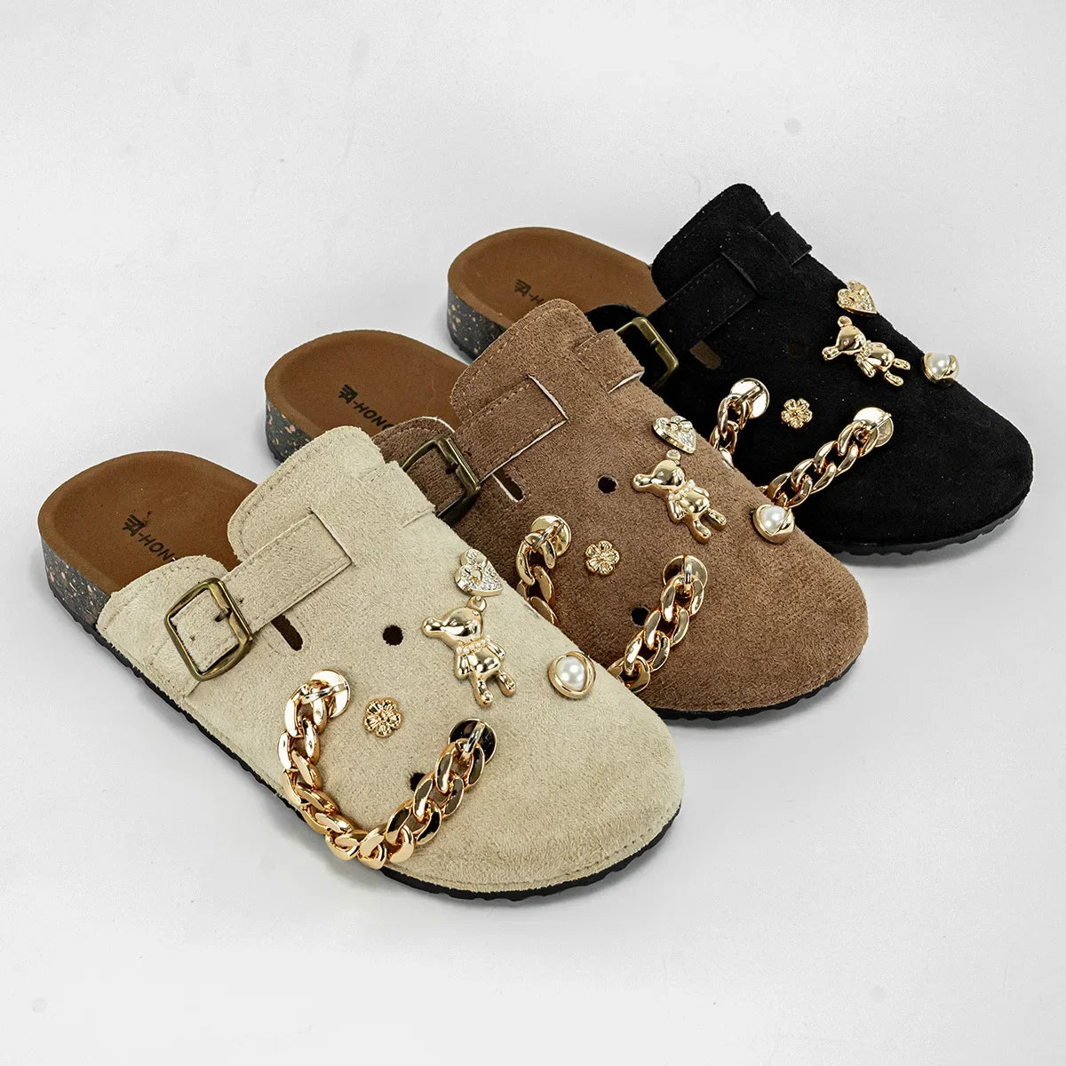Sabot Suède pour femme en cuir | Khaki