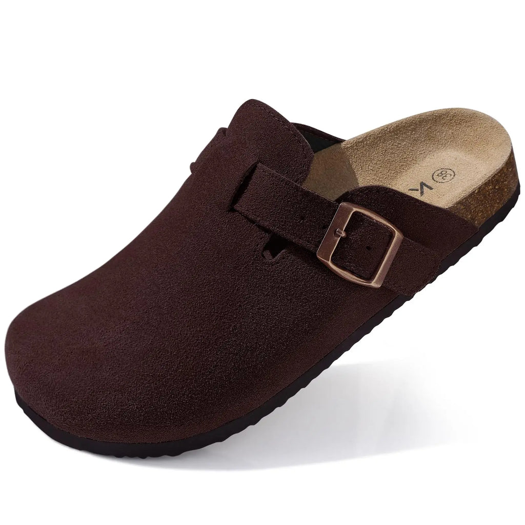 Sabot Suède fermé | Marron Noisette
