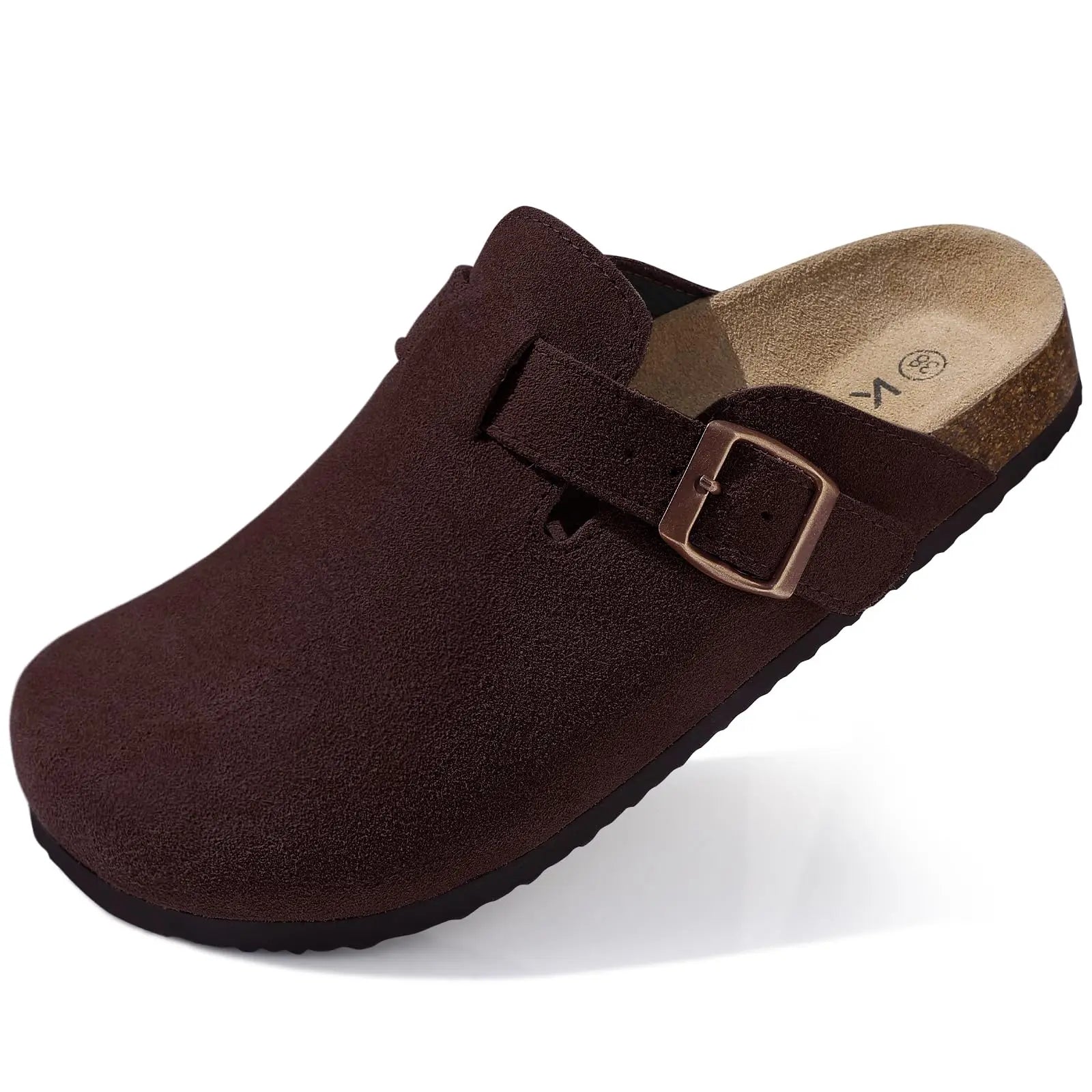 Sabot Suède fermé | Marron Noisette