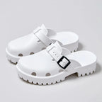 Sabot pour femme à Talon léger| Blanc Pur