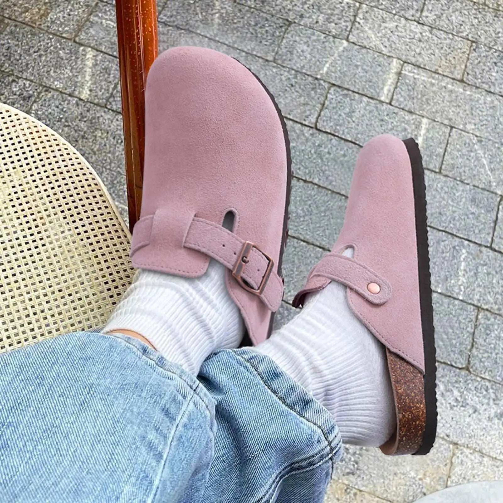 Sabot Suède fermé | Panthère Rose