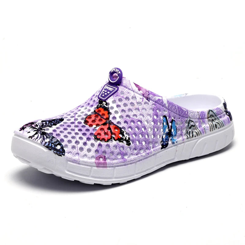 Sabot de Plage pour femme | Papillon Violet