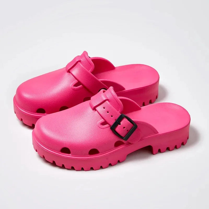 Sabot pour femme à Talon léger| Rose Premium