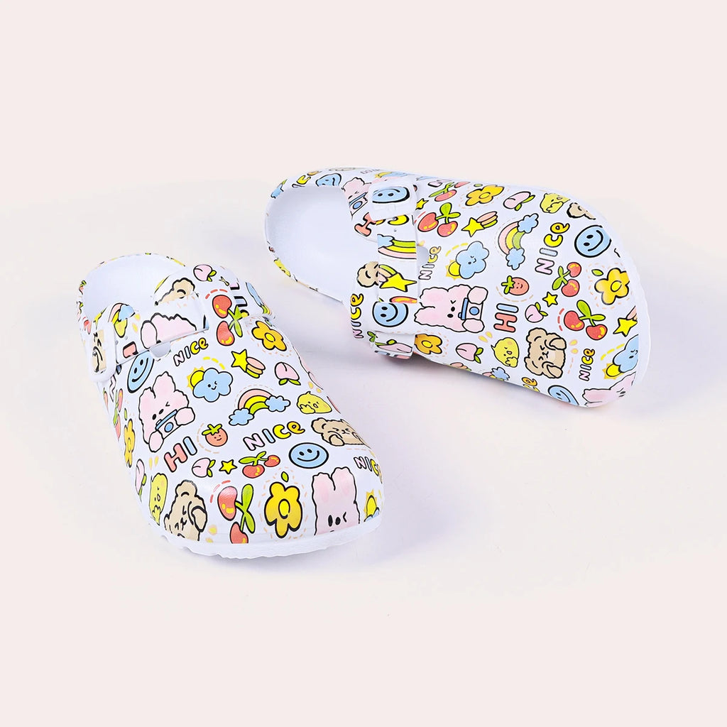 Sabot pour femme Suède en cuir | Papillon Blanc
