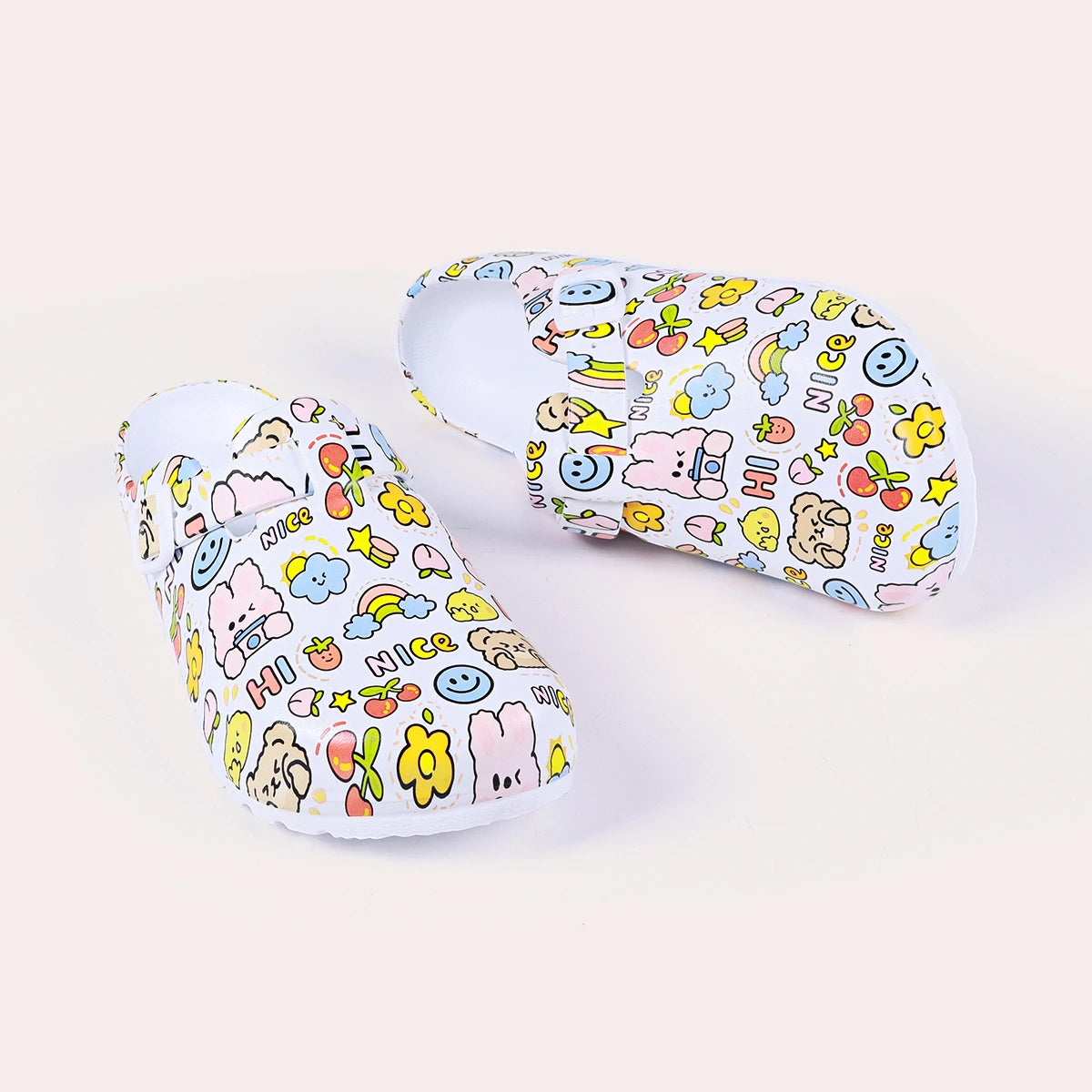 Sabot pour femme Suède en cuir | Papillon Blanc