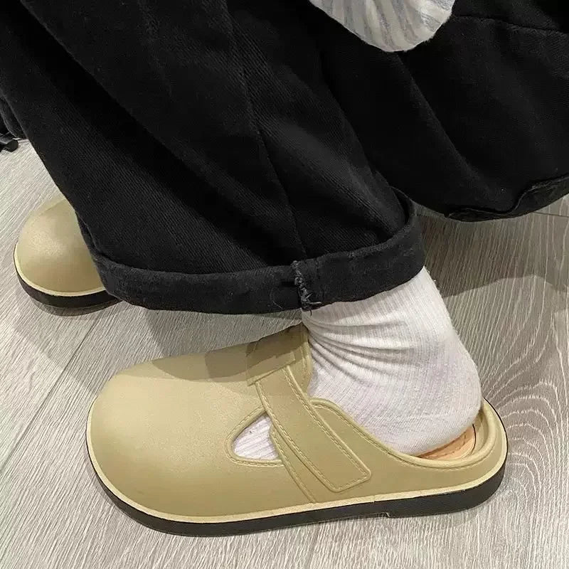 Sabot pour femme en cuir Suède Boston fermé | Khaki