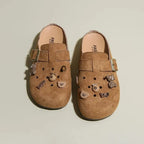 Sabot pour femme en cuir Suède Boston fermé | Brun