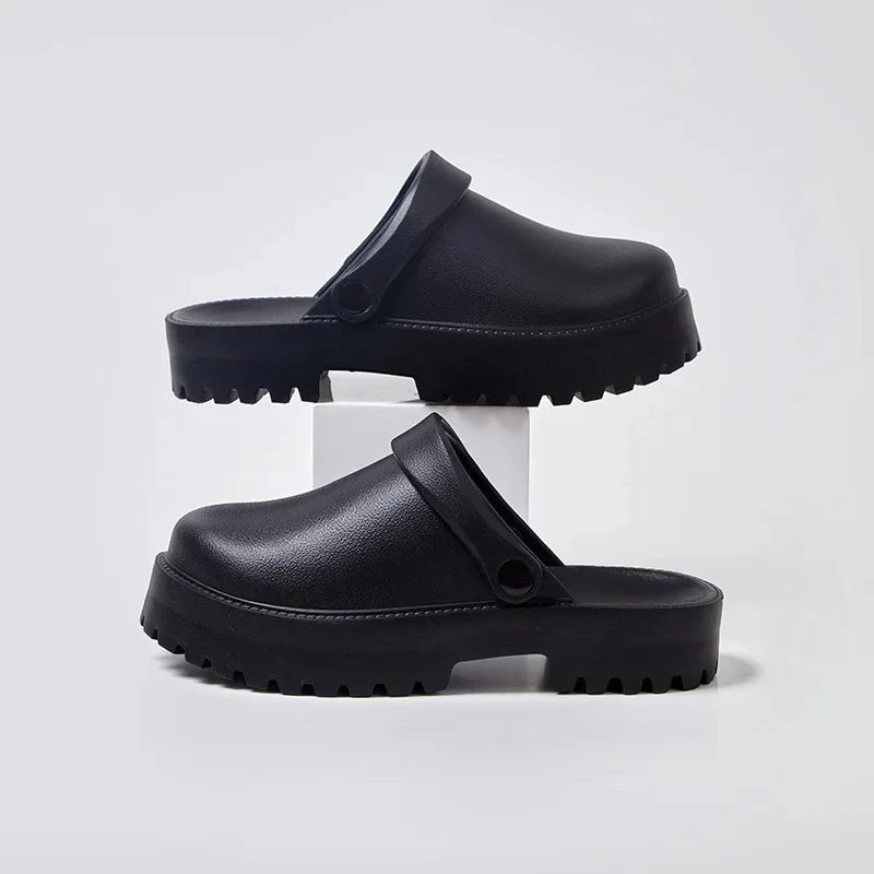 Sabot pour femme à Talon léger| Noir Premium