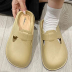 Sabot pour femme en cuir Suède Boston fermé | Khaki