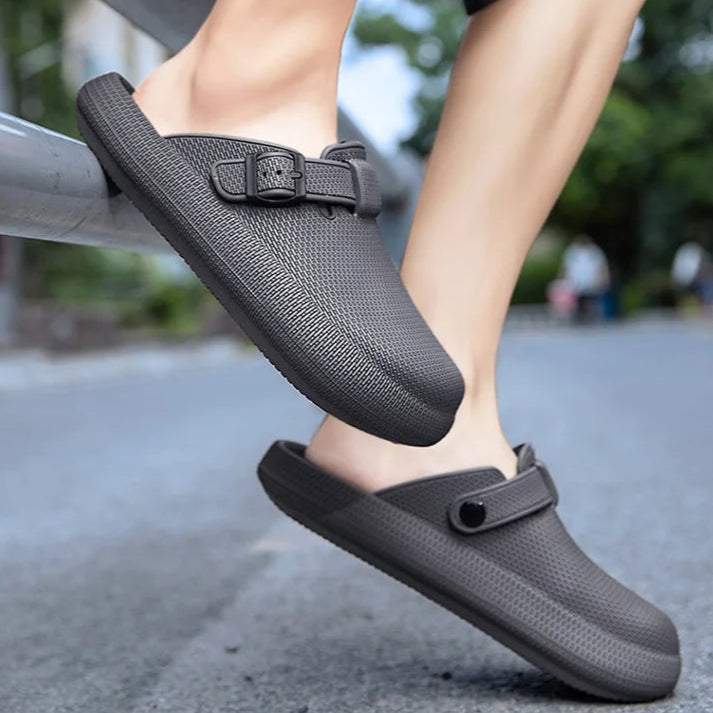 Sabot Suède | Gris Premium