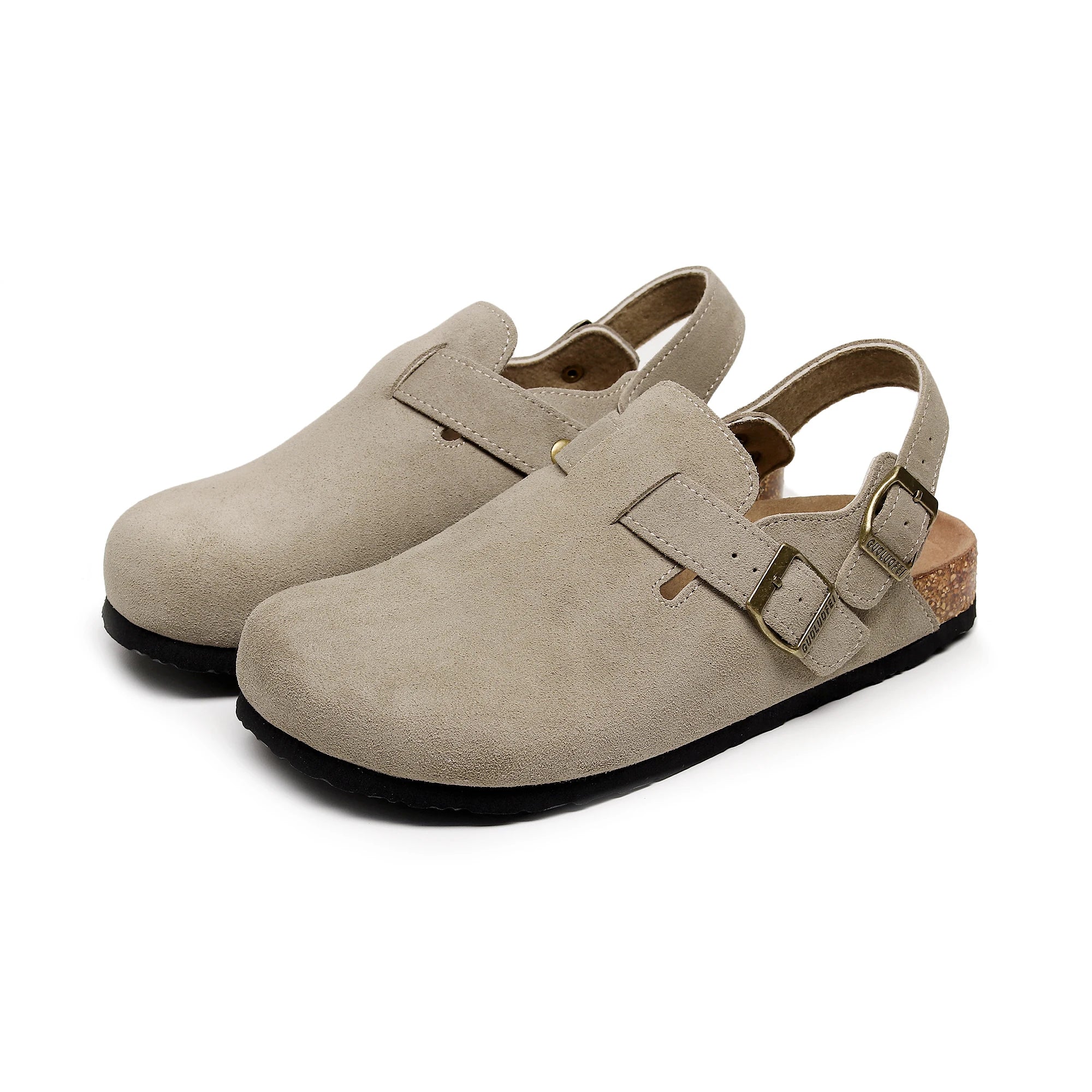 Sabot en cuir Suède Oslo fermé | Pearl