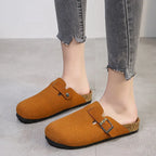 Sabot en cuir Suède Boston fermé | Belmont Ambre Brûlée