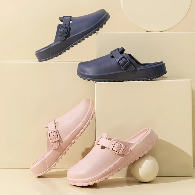 Sabot Suède en cuir | Rose