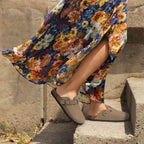 Sabot Suède fermé | beige abricot