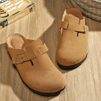 Sabot en cuir Suède Boston fermé | Jaune