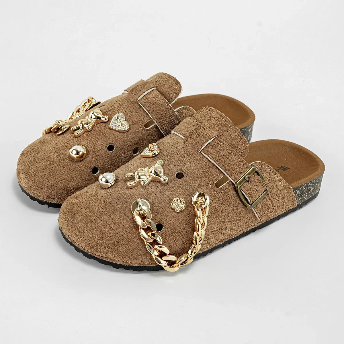 Sabot Suède pour femme en cuir | Khaki