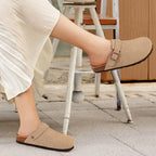 Sabot en cuir Suède Oslo fermé | Beige