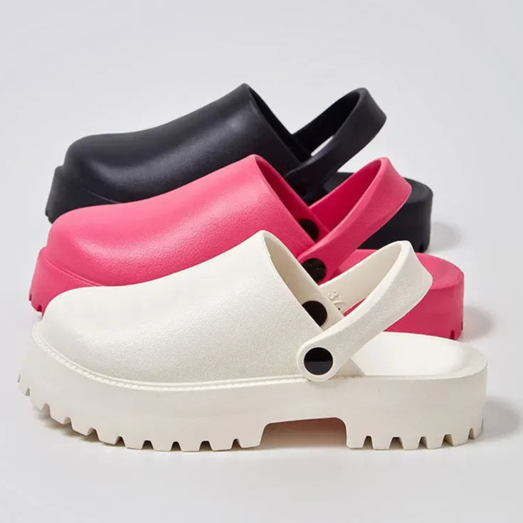 Sabot pour femme à Talon léger| Blanc Foncé