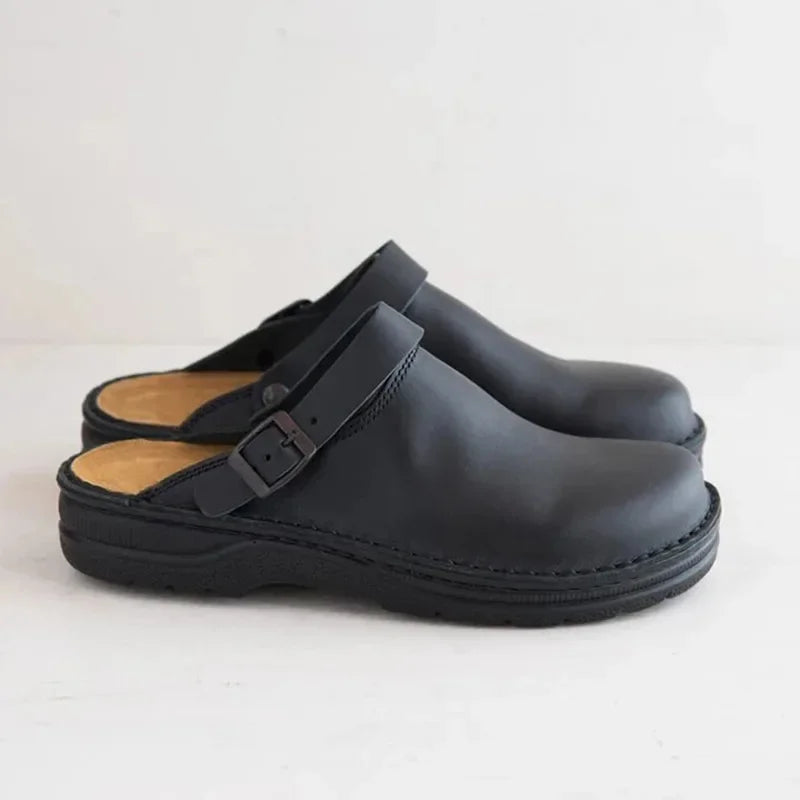 Sabot Suède en cuir | Noir ancien