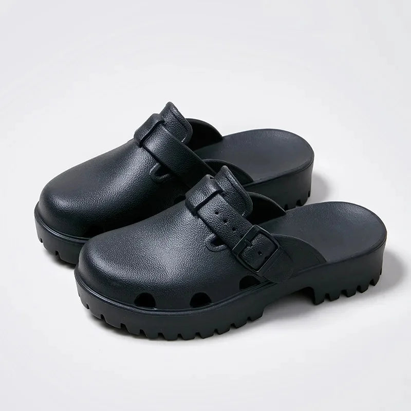 Sabot pour femme à Talon léger| Noir Profond