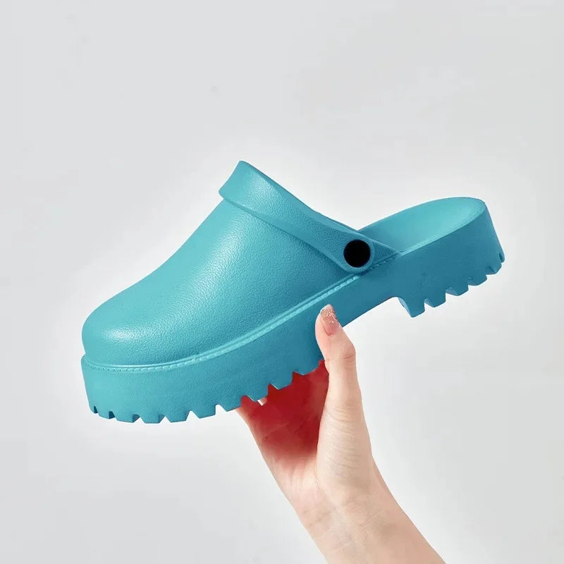 Sabot pour femme à Talon léger| Bleu Océan
