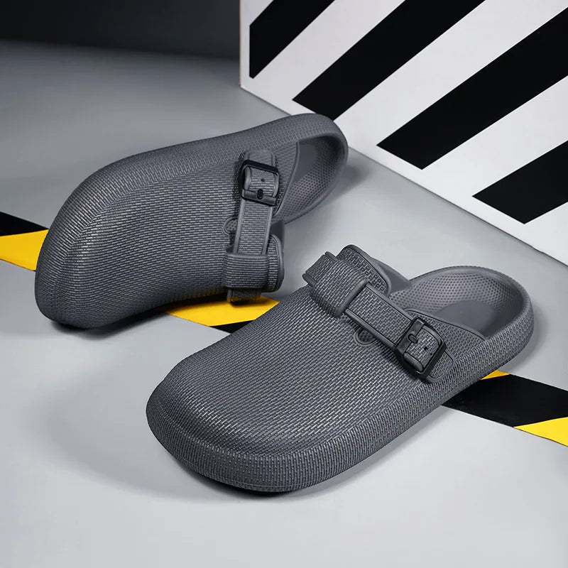 Sabot Suède | Gris Premium