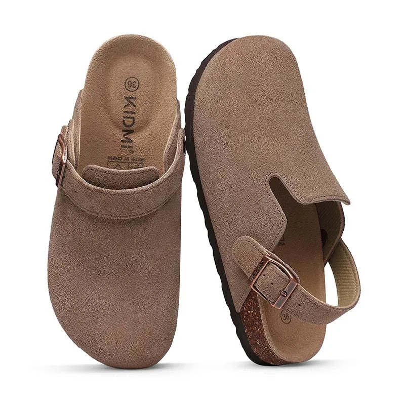 Sabot en cuir Suède Oslo fermé | Marron