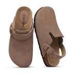 Sabot en cuir Suède Oslo fermé | Marron