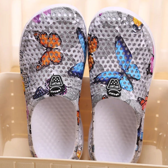Sabot de Plage pour femme | Papillon Gris