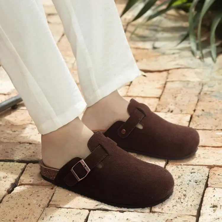 Sabot Suède fermé | Marron Noisette
