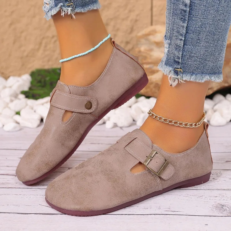 Sabot pour femme en cuir Suède Boston Lorne fermé | Khaki