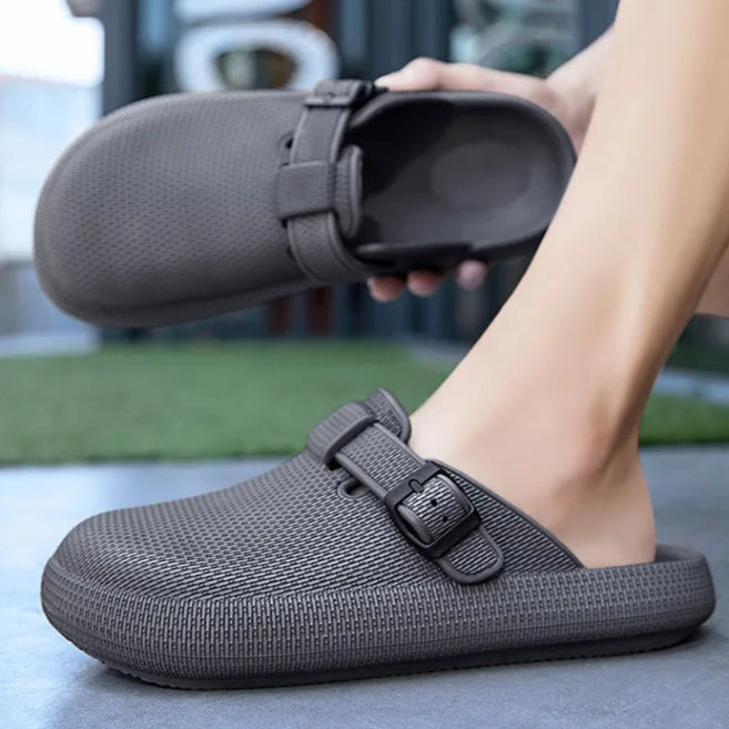 Sabot Suède | Gris Premium