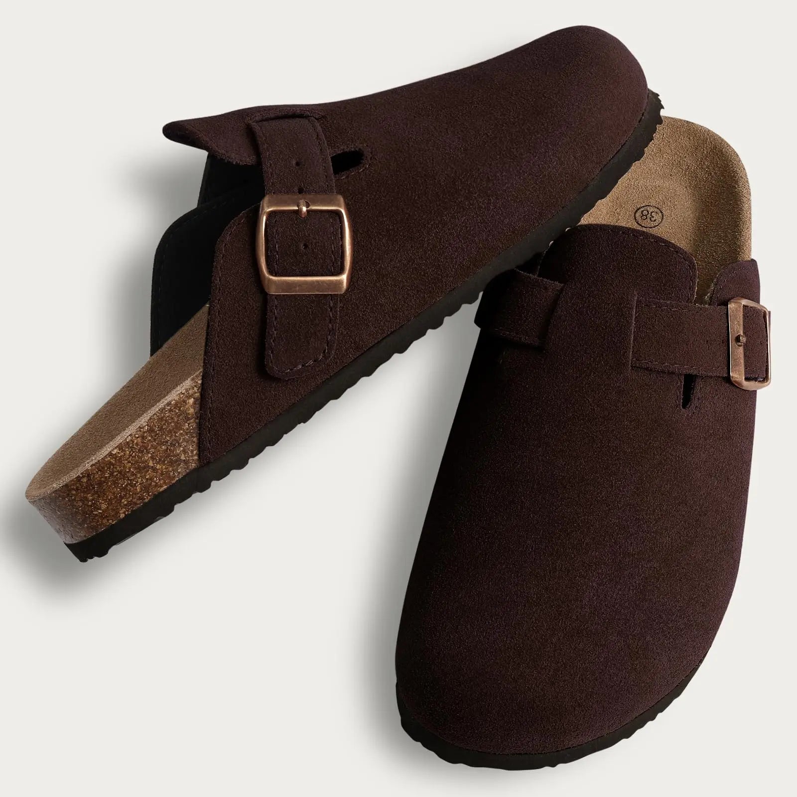 Sabot Suède fermé | Marron Noisette